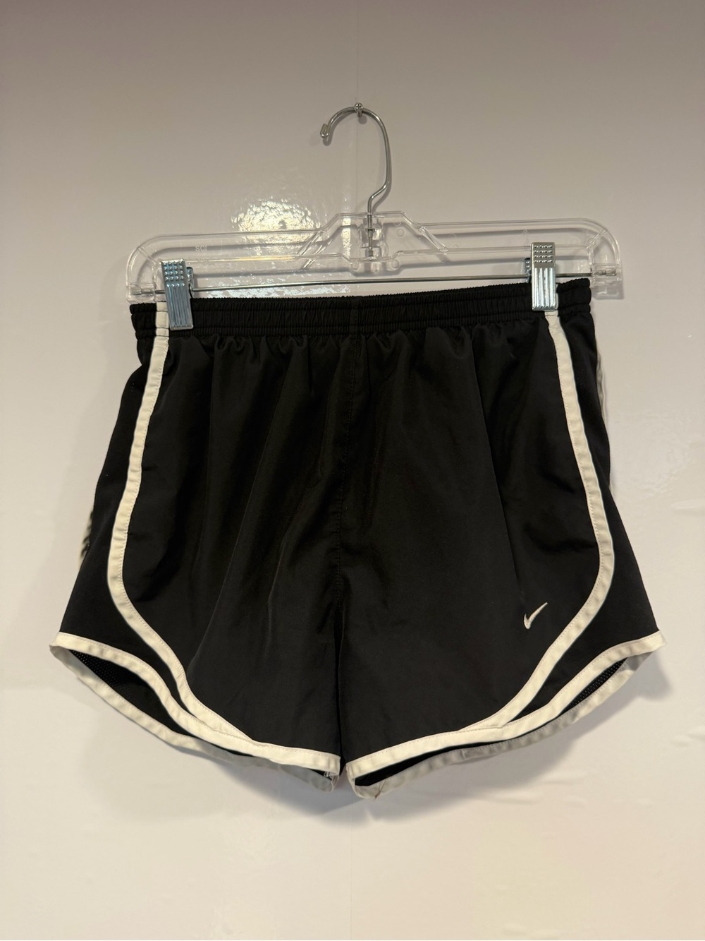 Nike Women's Black Tempo Running Shorts with White Trim